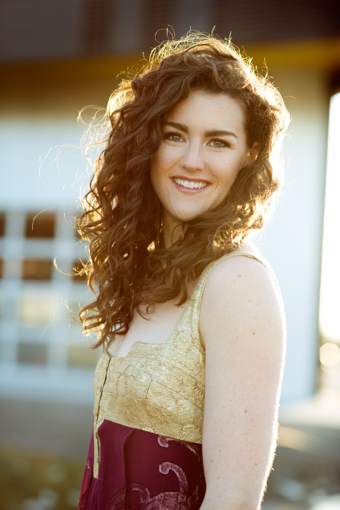 Katherine over by the Taxi Building in Hudson Valley with natural light, no reflector all backlit